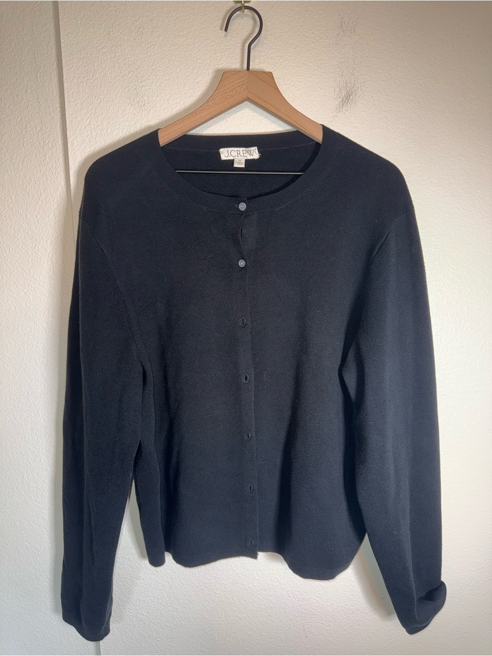 J. CREW Plus Size Cozy Knit Academia Back to School Black Cardigan Sweater 2X